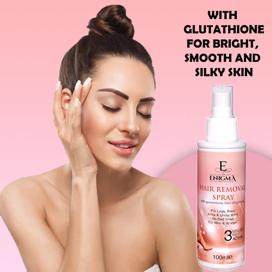 Enigma Hair Removal Spray 3 Mins Results with Glutathione