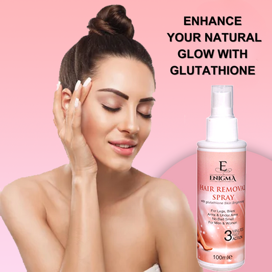 Enigma Hair Removal Spray 3 Mins Results with Glutathione